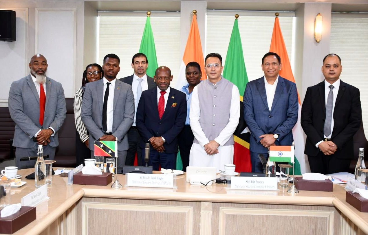 Official Visit of H.E. Dr. Denzil Douglas, Foreign Minister of St. Kitts & Nevis to India